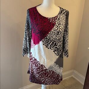 Chico's NWT Cozisoft ombré Cheetah tunic/top